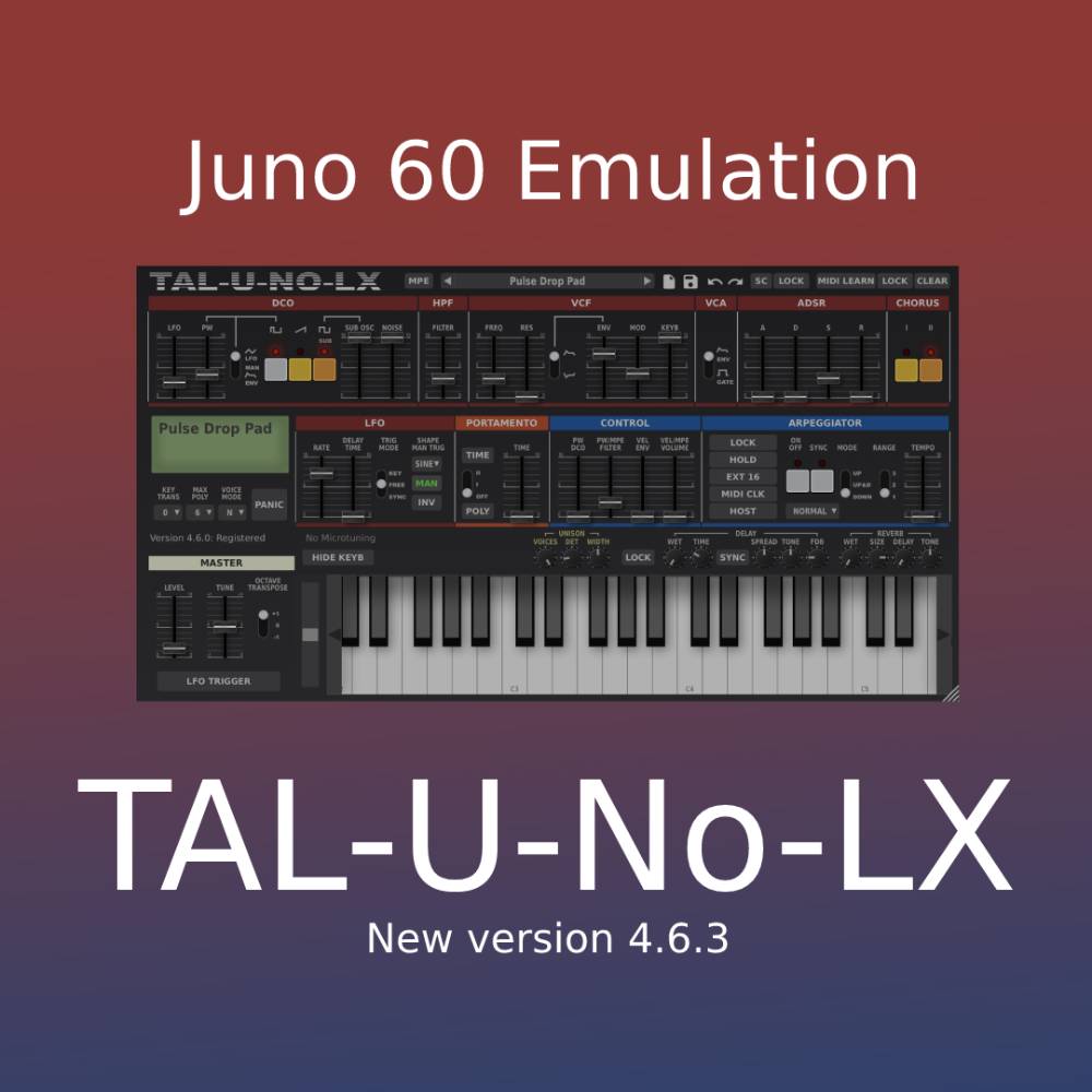 TAL-U-No-LX juno 60 synth