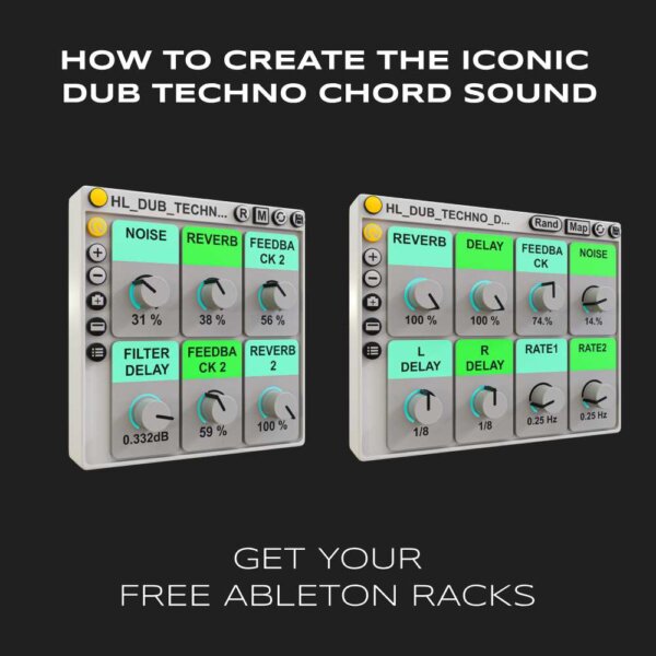 HOW TO CREATE THE ICONIC DUB TECHNO CHORD SOUND with ableton free racks, download ableton racks