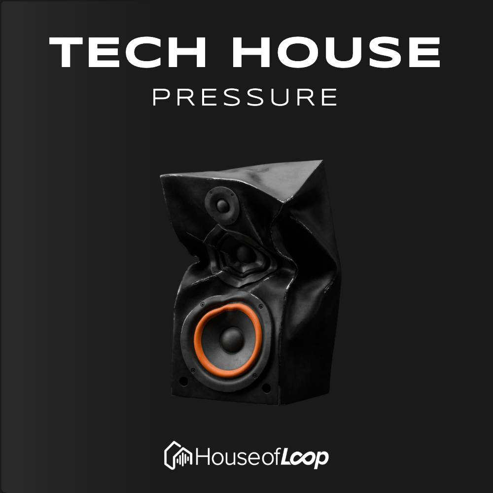 Electronic music artwork for Tech House Pressure with speaker image.