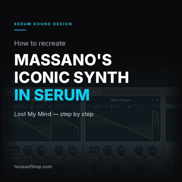 Screenshot of Serum plugin interface for recreating Massano's synth sound.