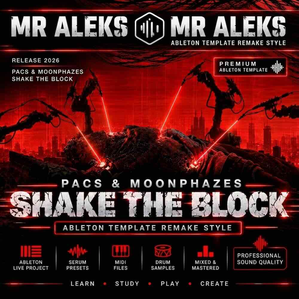 PACS & Moonphazes - Shake The Block_(Remake Template) Template, Template, Melodic Techno Ableton Template, ableton remake, free ableton template, Anyma, Massano, Argy, Miss Monique