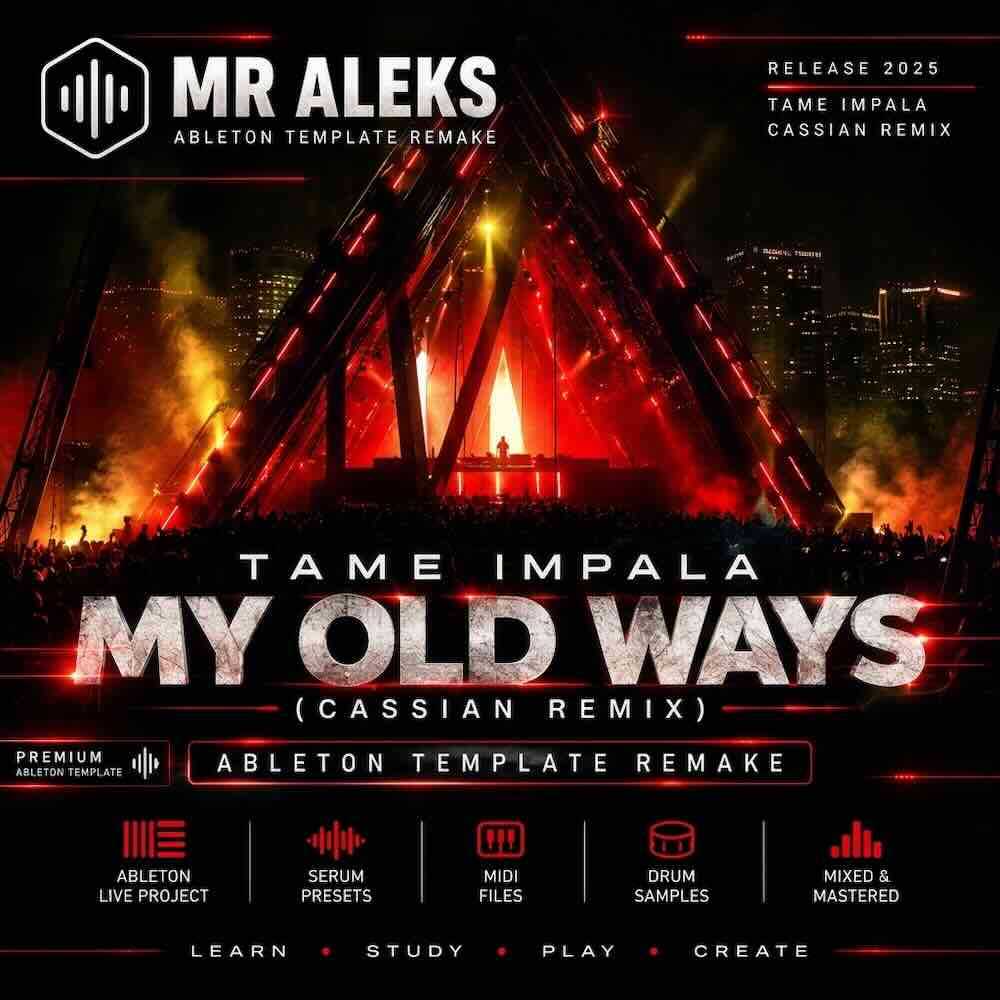 Tame Impala - My Old Ways (Cassian Remix) Template, Template, Melodic Techno Ableton Template, ableton remake, free ableton template, Anyma, Massano, Argy, Miss Monique